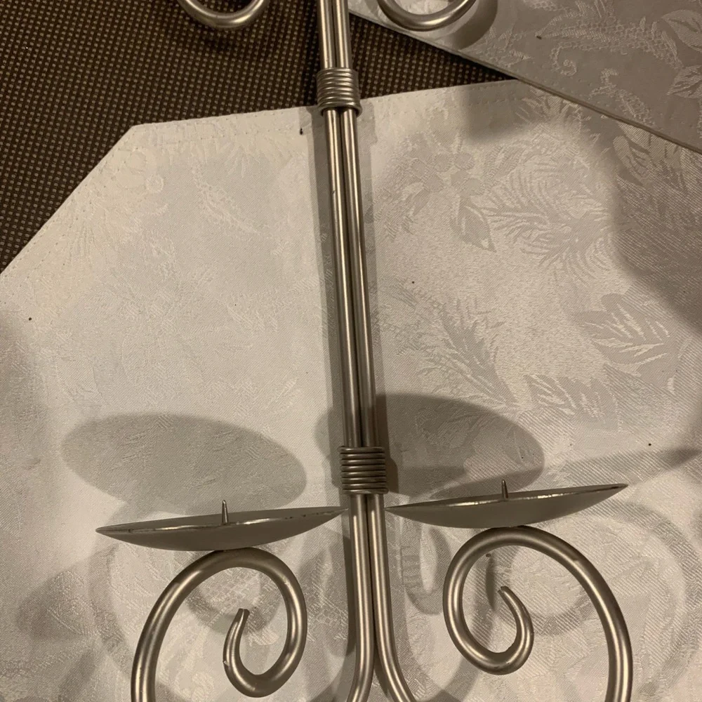 Elegant Silver Wall Candle Holder